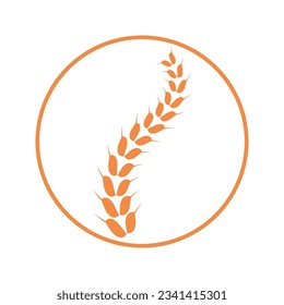 Wheat logo vector illustration symbol design