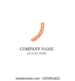 Wheat logo vector illustration template icon