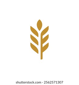 Wheat Logo Vector. Organic paddy rice icon