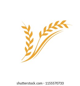 Wheat Logo Vector Template Agriculture Icon Design