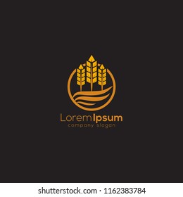 wheat logo with yellow and gold color