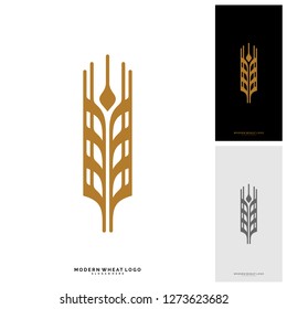 Wheat Luxury Grain and bread labels. Nature wheat. Agriculture wheat Logo Template Vector