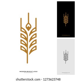 Wheat Luxury Grain and bread labels. Nature wheat. Agriculture wheat Logo Template Vector