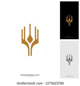 Wheat Luxury Grain and bread labels. Nature wheat. Agriculture wheat Logo Template Vector