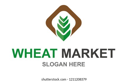 Wheat market icon. Vector illustration