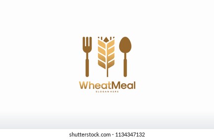 Wheat Meal logo designs concept vector, Grain logo designs concept