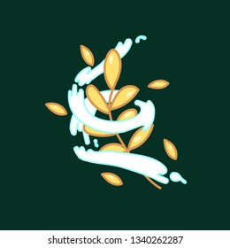 Wheat and milk splash.
