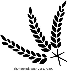 Wheat oats or barley set isolated on transparent background. stock vector. Elements for design textile, greeting cards