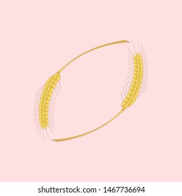 Wheat on a delicate background vector image.