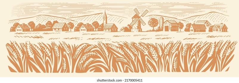 Wheat Organic Farming landscape