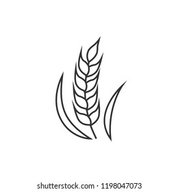 Wheat outline icon