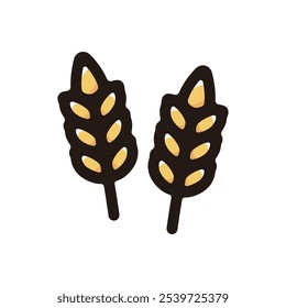 Wheat outline icon for graphic design, apps and websites