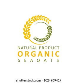 logotipo de arroz con cáscara de trigo