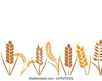 wheat paddy logo,background vector illustration,