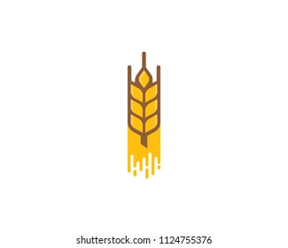 Wheat Paint Icon Logo Design Element