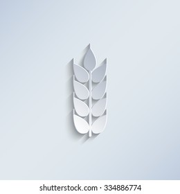 wheat - paper vector icon