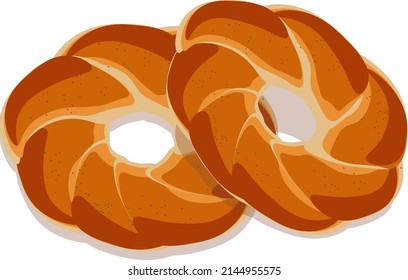 wheat pastry dough kalach flour muffin food bread sprinkled with poppy bakery logo