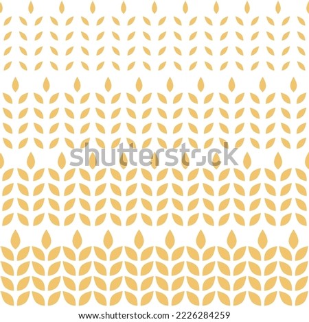 Wheat pattern. Grain malt and wheat, barley, oat, rice, millet, maize, bran, rye or corn. Wheat ears gold background. Golden texture plant for design prints. Flour for bread bg. Vector illustration