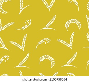 wheat pattern seamless vector art design