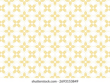 Wheat pattern vector on white background. Oat or Grain pattern. Paddy backdrop.