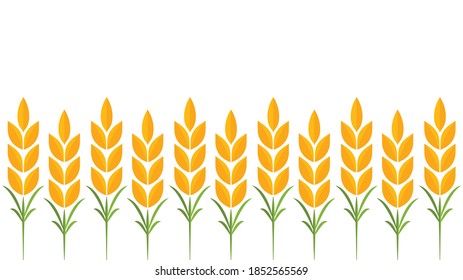 Papel pintado de patrón de trigo. símbolo de avena. espacio libre para texto.