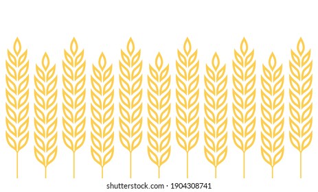 Wheat pattern wallpaper. oat symbol. free space for text. rice sign. Rice pattern wallpaper.