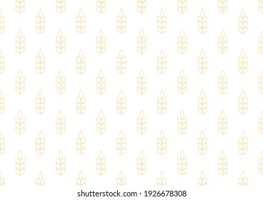 Wheat pattern wallpaper. Oat symbol. Rice sign. Rice pattern wallpaper.