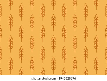 Wheat pattern wallpaper. oat symbol. free space for text. rice sign. Rice pattern wallpaper.