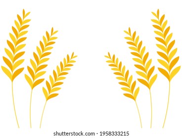 Wheat pattern wallpaper. oat symbol. free space for text. rice sign. Rice pattern wallpaper.