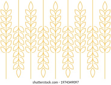 Wheat pattern wallpaper. oat symbol. free space for text. rice sign. Rice pattern wallpaper.