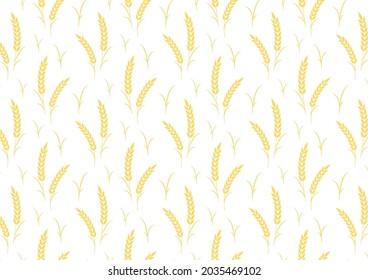Wheat pattern wallpaper. oat symbol. free space for text. rice sign. Rice pattern wallpaper.