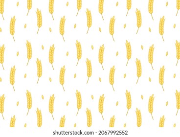 Wheat pattern wallpaper. oat symbol. free space for text. rice sign. Rice pattern wallpaper.