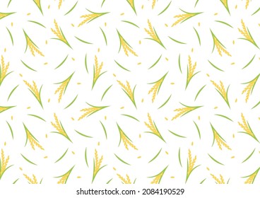 Papel pintado de patrón de trigo. Símbolo de avena. Señal de arroz. Papel pintado de patrón de arroz.