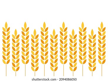 Wheat pattern wallpaper. Oat symbol. Rice sign. Rice pattern wallpaper.