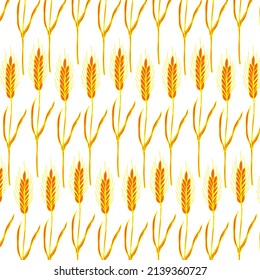 Wheat pattern wallpaper. oat symbol. free space for text. rice sign. Rice pattern wallpaper.