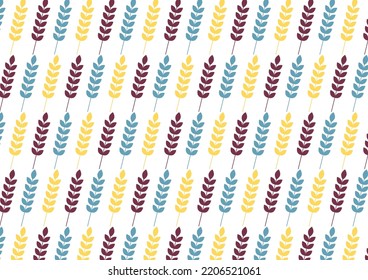 Wheat pattern wallpaper. oat symbol. free space for text. rice sign. Rice pattern wallpaper.