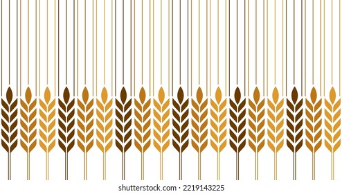 Wheat pattern wallpaper. oat symbol. free space for text. rice sign. Rice pattern wallpaper.