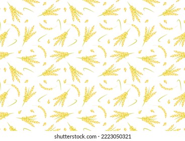 Wheat pattern wallpaper. oat symbol. free space for text. rice sign. Rice pattern wallpaper.