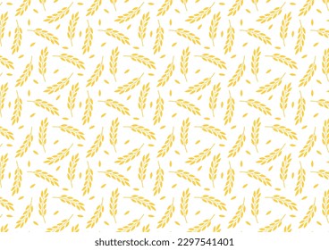 Wheat pattern wallpaper. oat symbol. free space for text. rice sign. Rice pattern wallpaper.