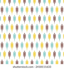 Wheat pattern wallpaper. oat symbol. free space for text. rice sign. Rice pattern wallpaper.