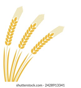 Wheat pattern wallpaper. oat symbol. free space for text. rice sign. Rice pattern wallpaper.