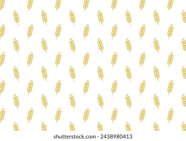 Fondo de pantalla de patrón de trigo. símbolo de avena. espacio libre para el texto. signo de arroz. Papel pintado de patrón de arroz.