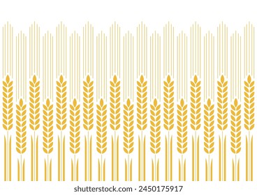 Wheat pattern wallpaper. oat symbol. free space for text. rice sign. Rice pattern wallpaper.