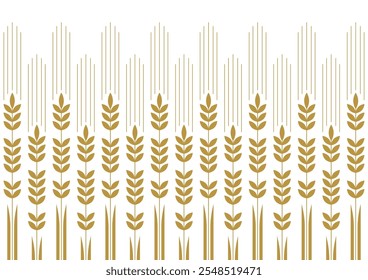 Fondo de pantalla de patrón de trigo. símbolo de avena. espacio libre para texto. signo de arroz. Fondo de pantalla de patrón de arroz.