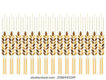 Wheat pattern wallpaper. oat symbol. free space for text. rice sign. Rice pattern wallpaper.