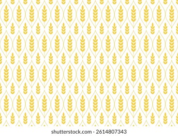 Wheat pattern wallpaper. oat symbol. free space for text. rice sign. Rice pattern wallpaper.