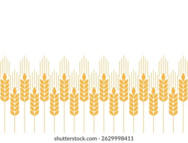 Fondo de pantalla de patrón de trigo. símbolo de avena. espacio libre para texto. signo de arroz. Fondo de pantalla de patrón de arroz.