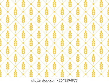 Wheat pattern wallpaper. oat symbol. free space for text. rice sign. Rice pattern wallpaper.