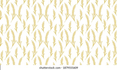 Wheat pattern wallpaper. Rice sign. Rice pattern wallpaper.