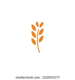 Wheat, plant geometric symbol simple logo vector